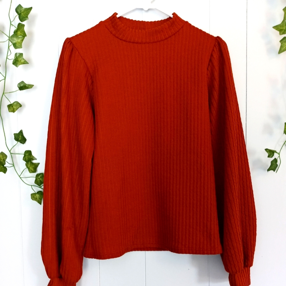 Unwritten Cute Retro Top Burnt Orange Small